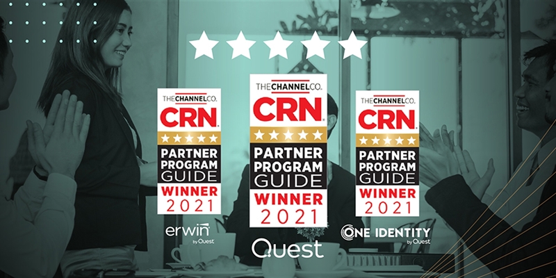 One Identity, Quest &amp; Erwin honored with 5-star ratings in the 2021 CRN Partner Program Guide (PPG)