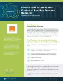 Orange telecom monitors internal and external privileged access with One Identity Safeguard