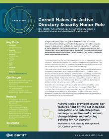 Cornell University secures a distributed AD environment