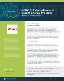 Global Energy Provider achieves NERC CIP Compliance with privileged session management