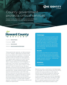 Howard County, MD - County government protects critical services
