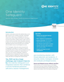 One Identity Safeguard