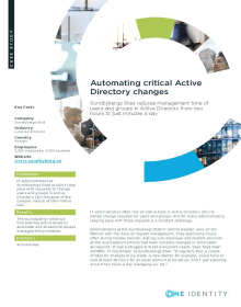 Sundbybergs Municipality: Automating critical Active Directory changes