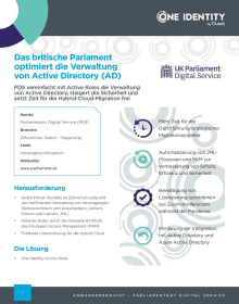 Das britische Parlament optimiert die Verwaltung von Active Directory (AD)