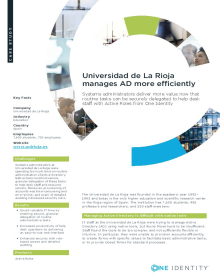 Universidad de La Rioja manages AD more efficiently