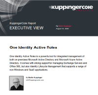 KuppingerColeのActive Rolesに関するエグゼクティブ・ビュー・レポート