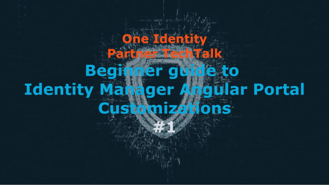 Beginner guide to Identity Manager Angular Portal Customizations #1