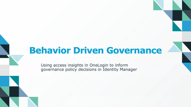 Behavior Driven Governance Demo Video 